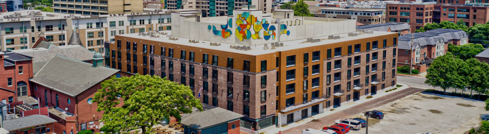 birdeye view of block20 on a sunny day