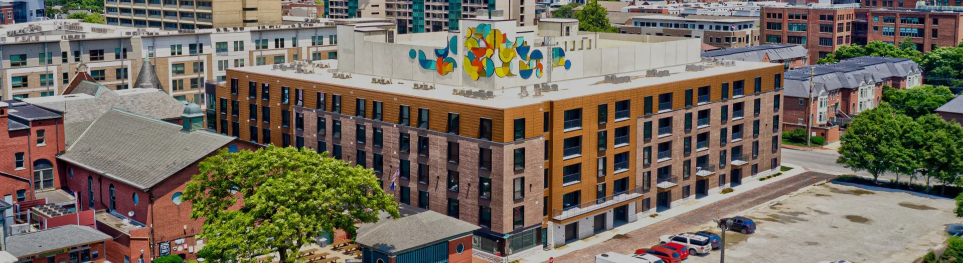 birdeye view of block20 on a sunny day